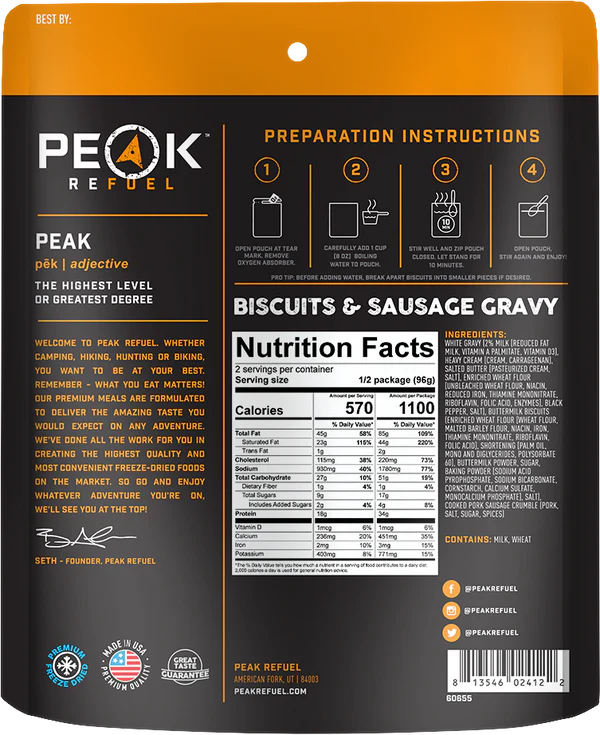 Peak refuel -Biscuits and Sausage