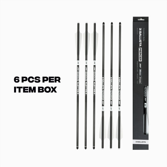 Ballista - PIERCER 2-Vanes Carbon Crossbow Bolts – Half-Moon Nock 6PKG