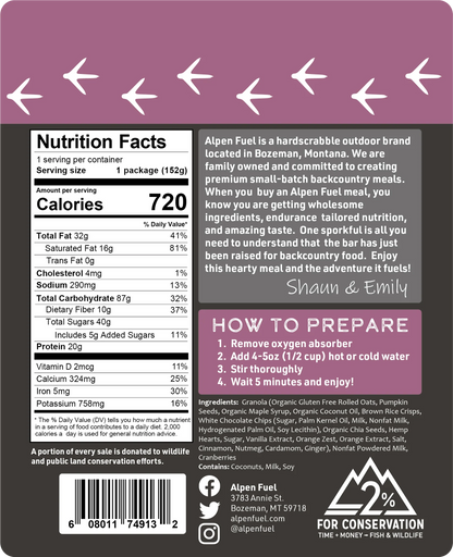 Alpen Fuel - Cranberry White Chocolate Granola