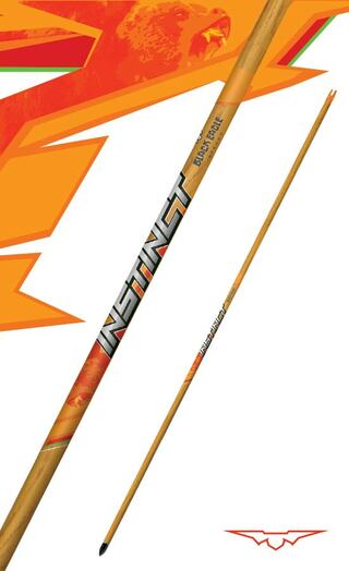 Black Eagle - Instinct Crested Feather R/W/B 400 Spline 6 Pack of Arrows